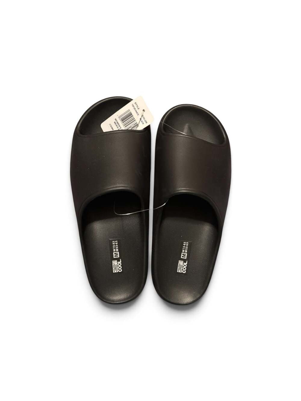 32 Degrees Cool Unisex Cushion Slide Sandals, Black